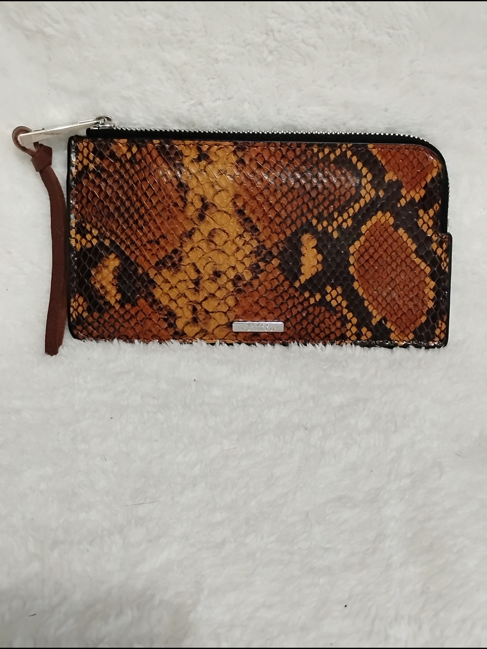 Vince Camuto Pebble Leather Wallet - Zani- Wheat Python